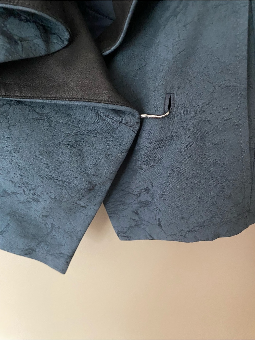 HELMUT LANG Perma Jacquard Sleeve Combo Jacket Two-Tone Draped Blazer Size 0 - Picture 8 of 14